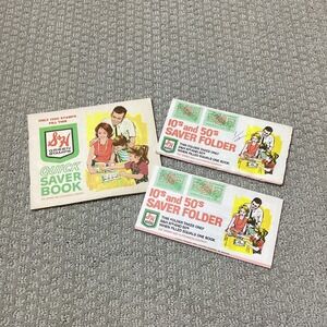 Vintage S&H Green Stamps Quick‎ Saver Book & 10s 50s Saver Folders